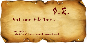 Vallner Róbert névjegykártya